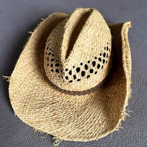 Wire-Rimmed Moldable Straw Hat